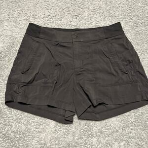 Athleta Trekkie Shorts Womens 2 Black Lightweight Hiking Ripstop Pockets